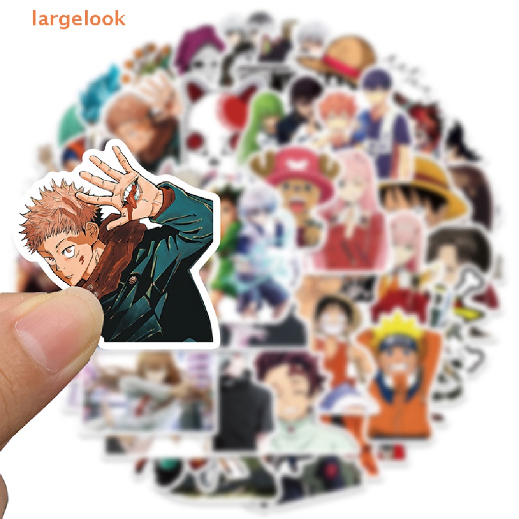[largelook] 50PCS Classical Anime Graffiti Stickers For Laptop Skateboard Decal Stickers