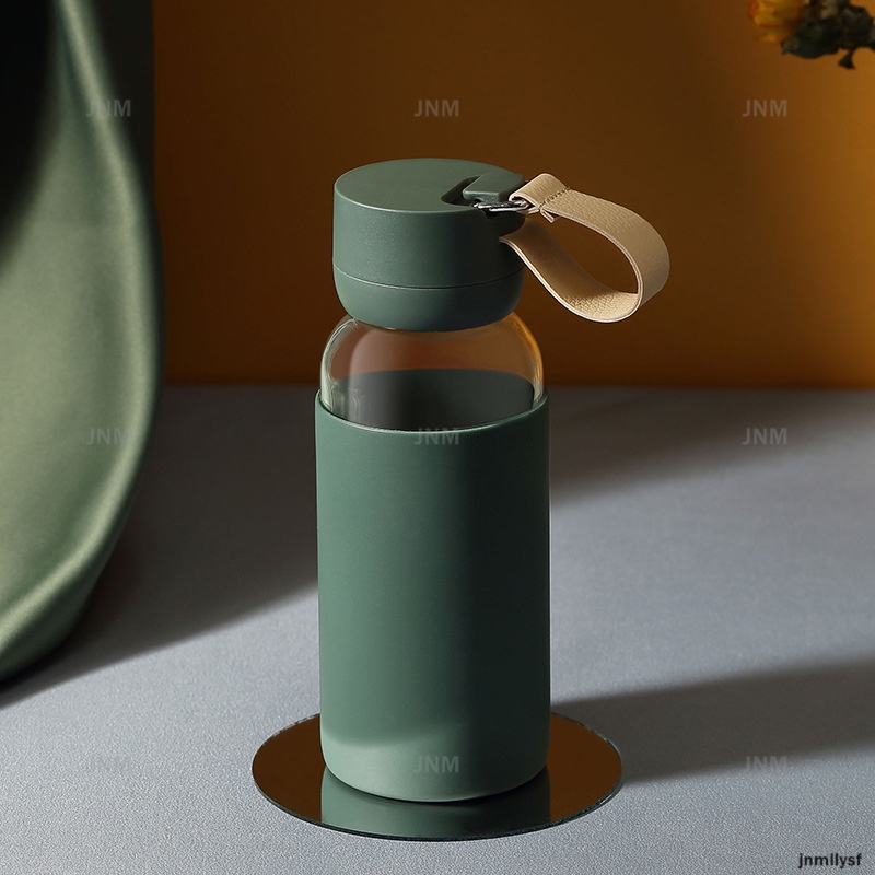 Bình nước thủy tinh di động Chai nước uống 400ml Chai nước trái cây thân thiện với môi trường Chai nước Du lịch Cốc nước Cốc nước Người yêu Quà tặng