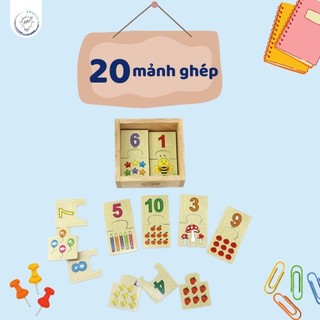 Bộ học số cho bé - Đồ chơi gỗ thông minh sáng tạo cho bé