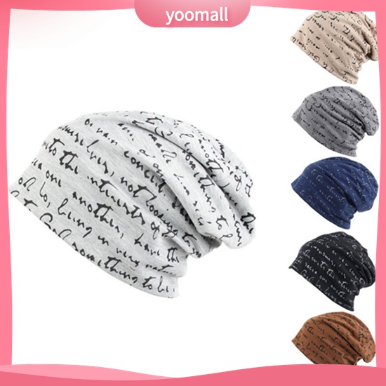Nón trùm đầu giữ ấm có in chữ phong cách Hip Hop cho nam / nữ