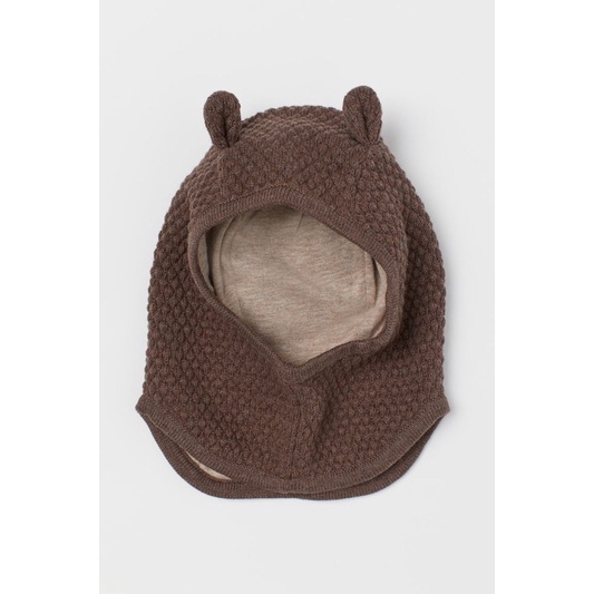 Mũ len trùm tai gấu HM