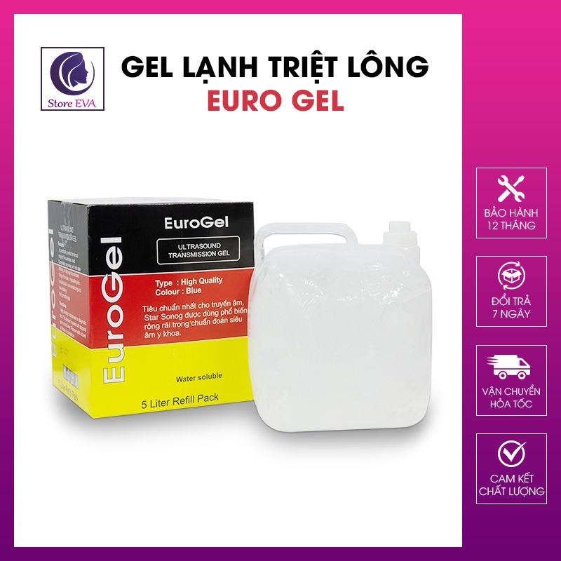 Gel Lạnh Triệt Lông Wax EURO GEL Gel Triệt Lông ,Giúp Triệt Dẫn Nhiệt Tốt Với Mọi Tần Số