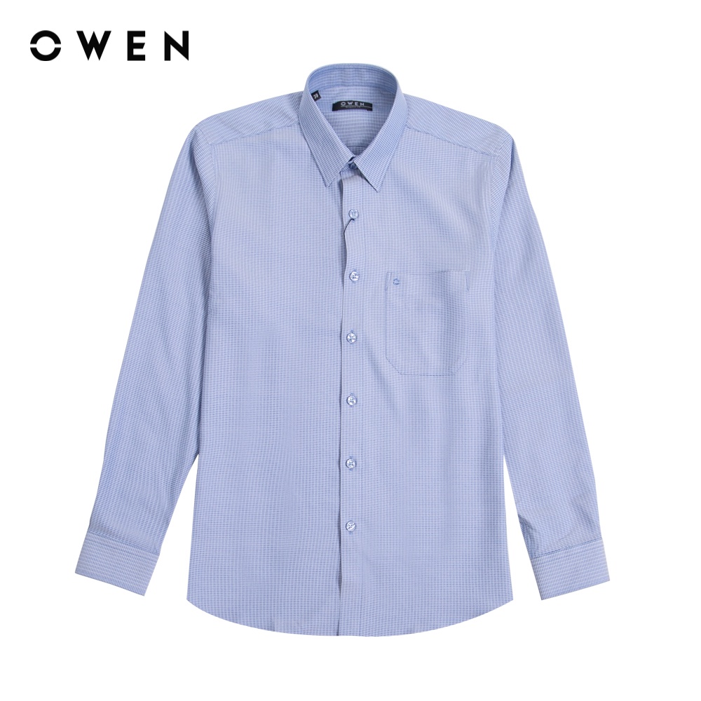 Áo sơ mi Nam dài tay Regular Fit Xanh nhạt Eco-Shell Recycle - AR221336D
