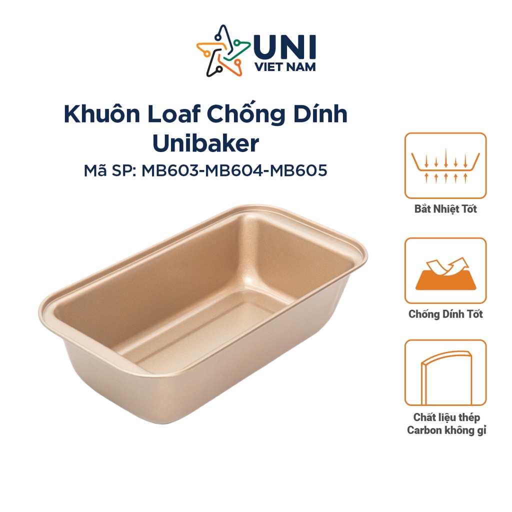 Khuôn Loaf bánh mỳ chống dính size nhỏ Unibaker MB603