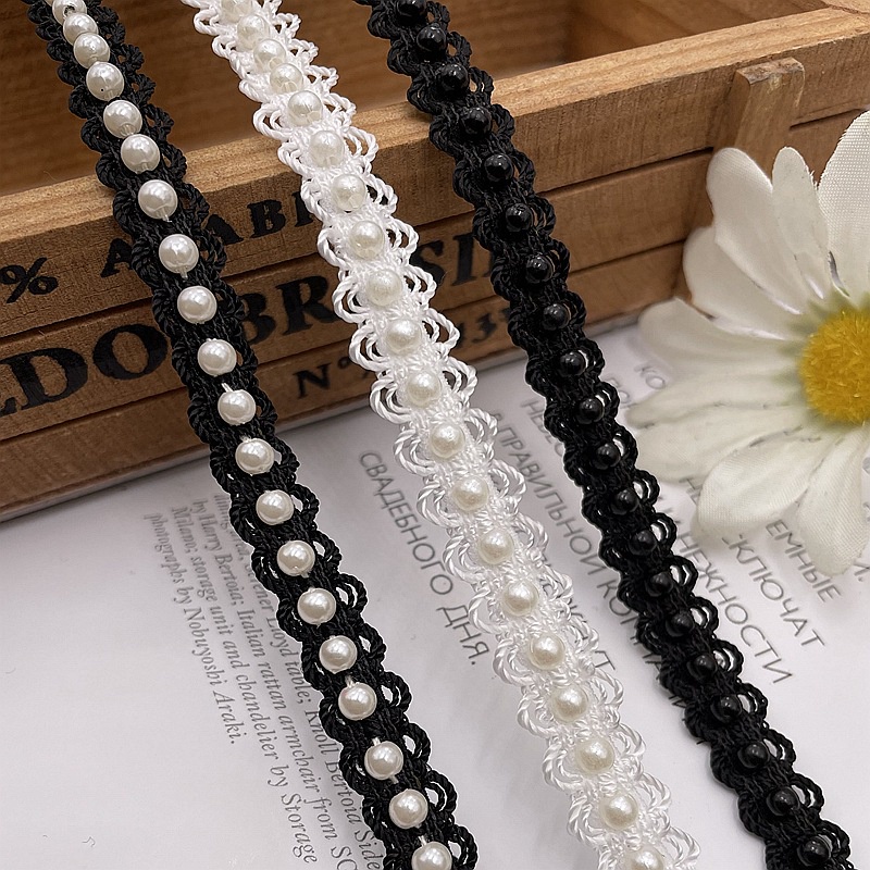 1189437 Băng Đô Ren Đính Ngọc Trai 1CM Cho Cô Dâu