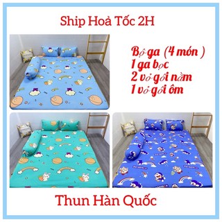Bộ drap thun lạnh hàn quốc cao cấp ,4 món