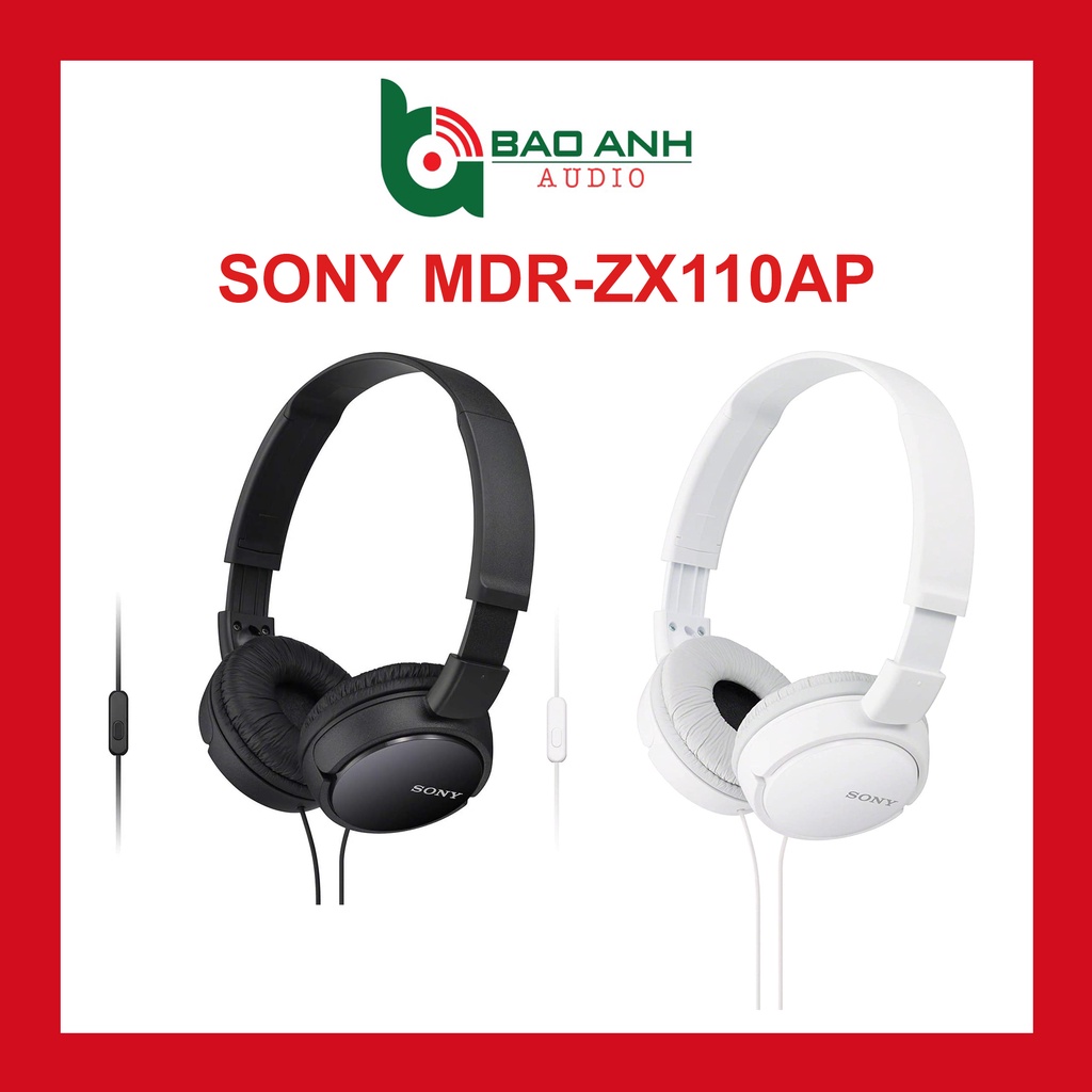 Tai nghe chụp tai Sony MDR-ZX110AP CHÍNH HÃNG - Bảo hành 12 tháng chính hãng