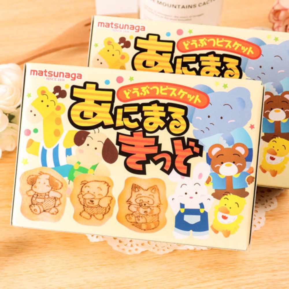 Bánh Quy Vị Bơ Matsunaga Nhật Bản Hình Thú Ngộ Nghĩnh Thơm Ngon Tăng Vị Giác Cho Bé Tập Ăn Dặm
