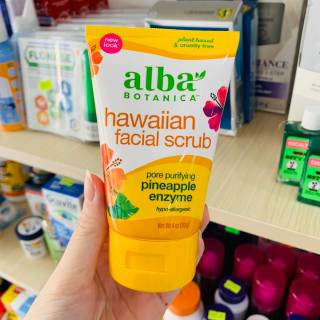 Tẩy tế bào da mặt enzyme dứa ALBA BOTANICA HAWAIIAN FACIAL SCRUB PORE PURIFYING PINEAPPLE ENZYME