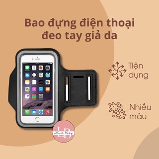 Bao đựng điện thoại đeo tay giả da cực tiện lợi khi tập thể dục thể thao