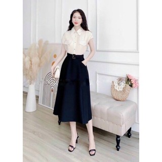 CHÂN VÁY XOÈ DÀI 70cm CÓ TÚI ( sản phẩm bán không kèm dây đai )