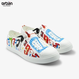 Giày nhựa URBAN NATIVE mẫu in đi mưa, du lịch, đi làm, chống nước, không hôi chân Paint fllakes