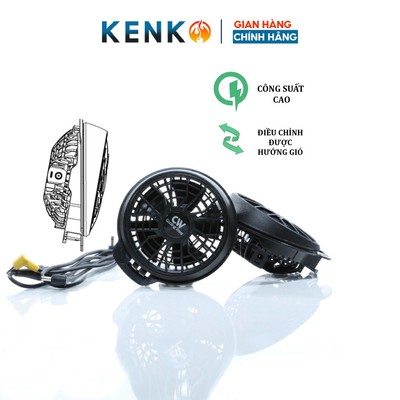 Quạt áo điều hòa nội địa Nhật Cooling wear kèm dây cáp 7,4v