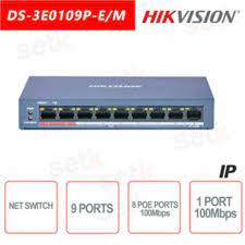 Bộ chia 9 cổng POE HIKVISION DS-3E0109P-E/M(B), POE, 1 cổng Uplink (Chính hãng)