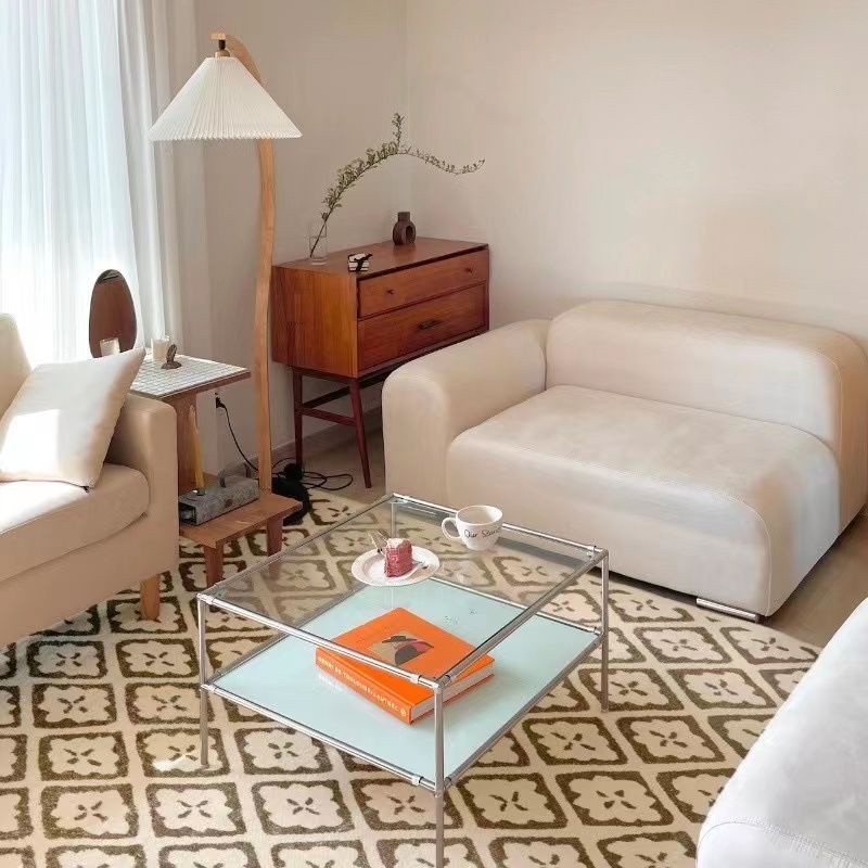 Thảm Trải Sàn Phòng Khách Dày Dặn Phong Cách Retro Pháp