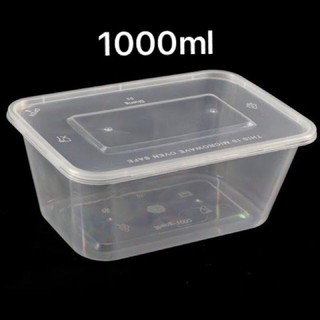 lốc 50c cái hộp nhựa 1000ml có nắp (thể tích thực 800ml) dùng một lần