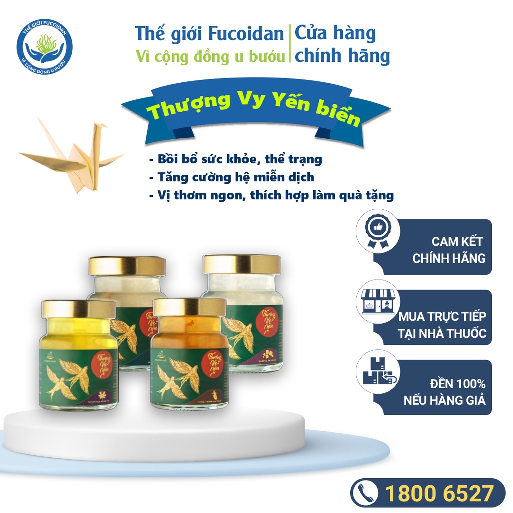 Nước yến chưng sẵn Thượng vi yến biển nhiều vị Đông trùng/Nhân sâm/Saffron/Đường ăn kiêng/Gừng