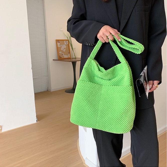 Túi tote Màu Trơn Phong Cách Thời Trang Đường Phố Phương Tây