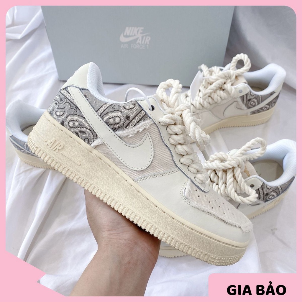 Giày _Nike Air Force 1, AF1 Thổ cẩm dây thừng, Hàng trung cao cấp full phụ kiện tặng box và tất