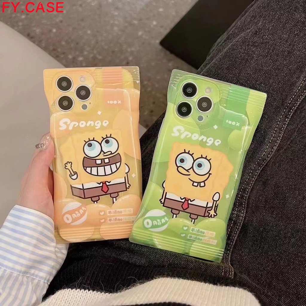 Ốp Điện Thoại Silicon Dẻo Họa Tiết Hoạt Hình spongeBob Cho iPhone 13 13 Pro 12 12 Pro Max 11 X XR XS Max 7 + 8 + SE 2020