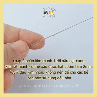 Kim xâu hạt cườm, Kim đôi xâu hạt cườm, Kim chuyên dụng xâu hạt 7.5cm