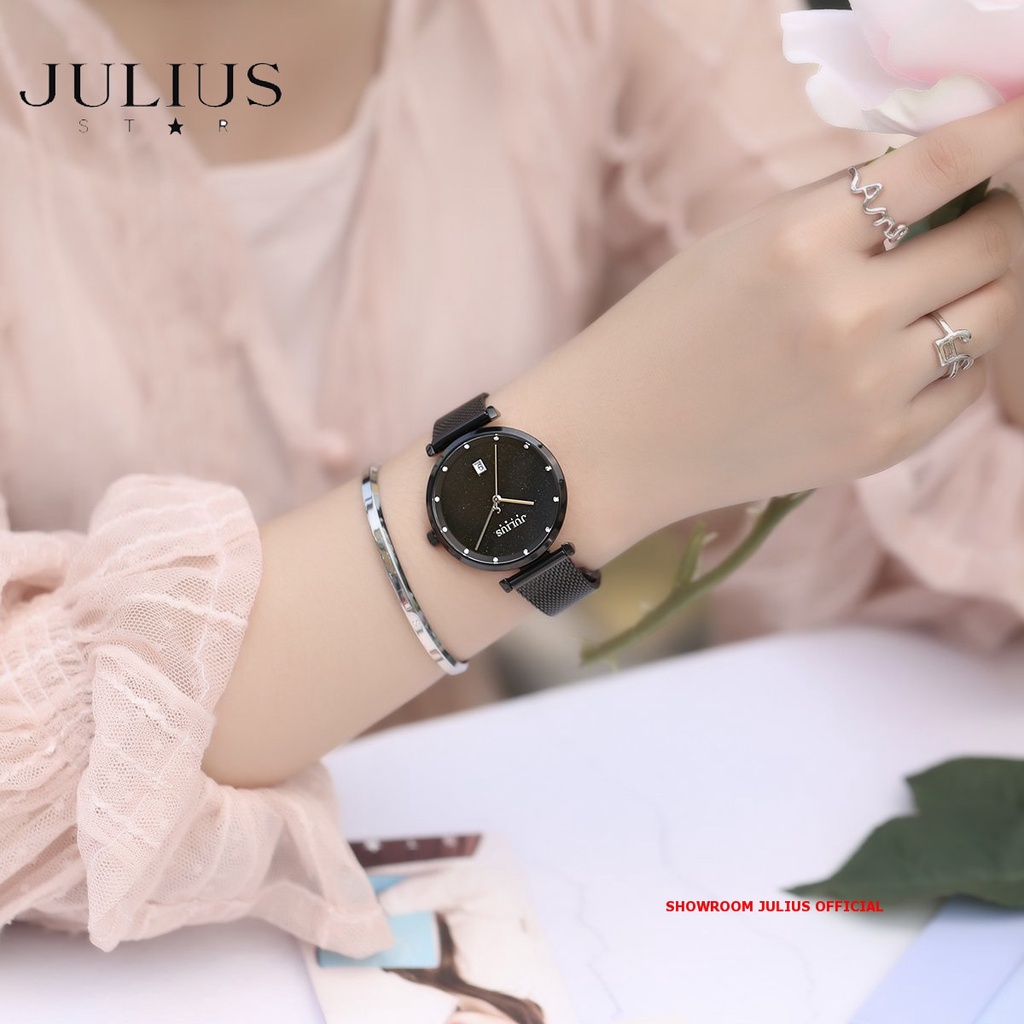 Julius Official | Đồng hồ nữ Julius Star JS-003 dây thép Size 36