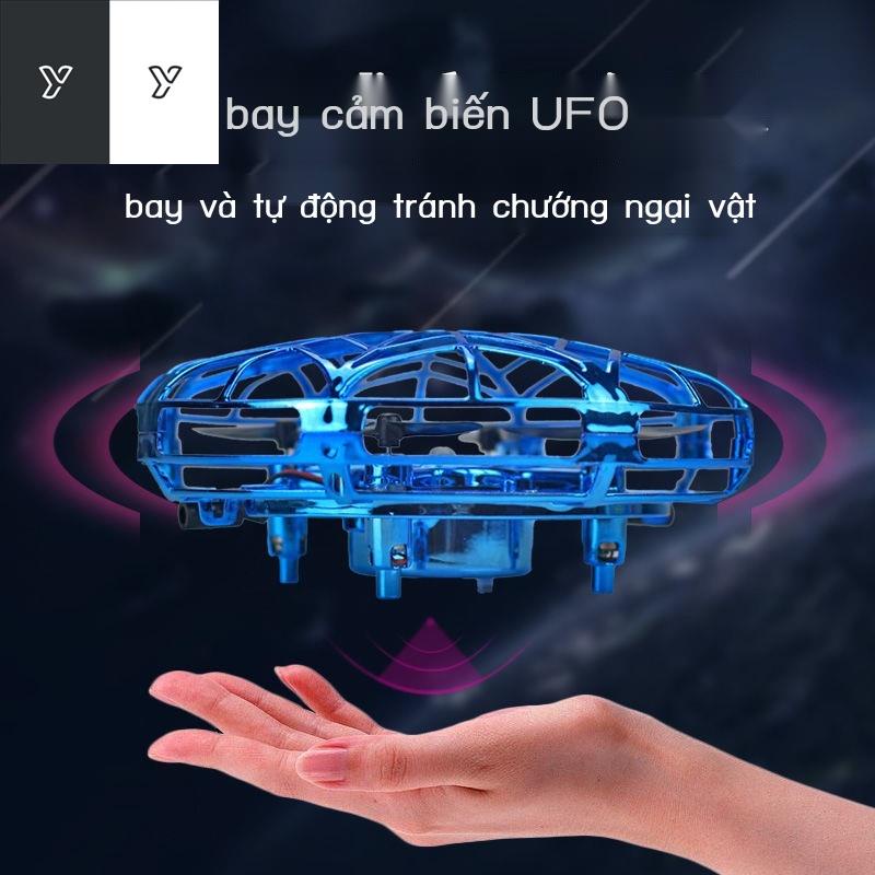UFO cảm ứng máy bay quadcopter hệ thống treo chống rơi trực thăng điều khiển từ xa mini đĩa rung đồ chơi trẻ em