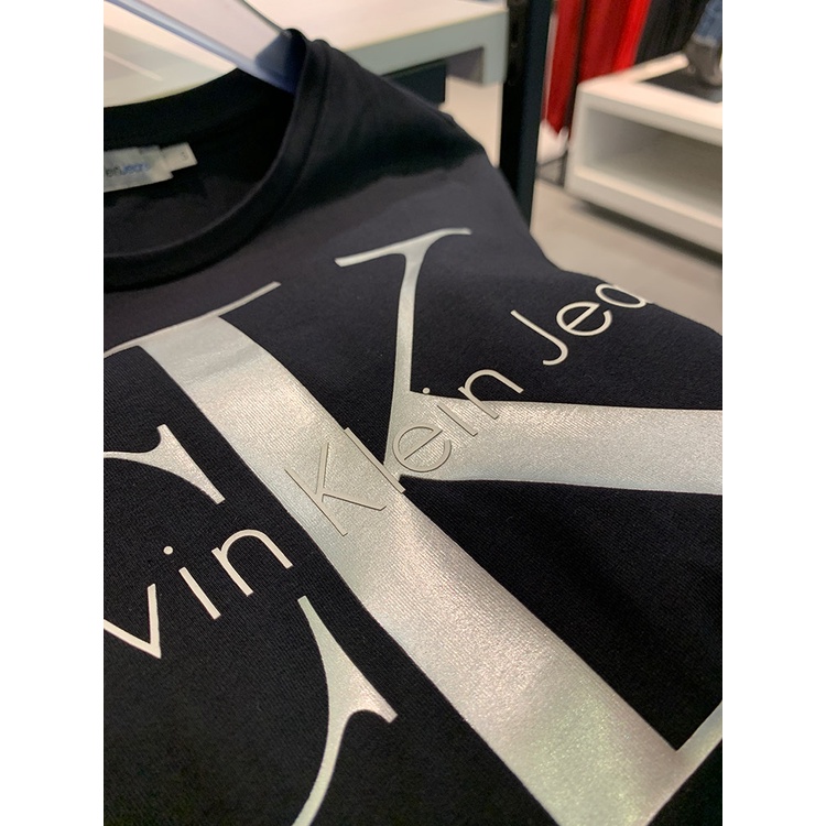 Áo Thun Tay Ngắn Màu Trơn In logo ck Cỡ Lớn Thời Trang Cho Nam Và Nữ207472