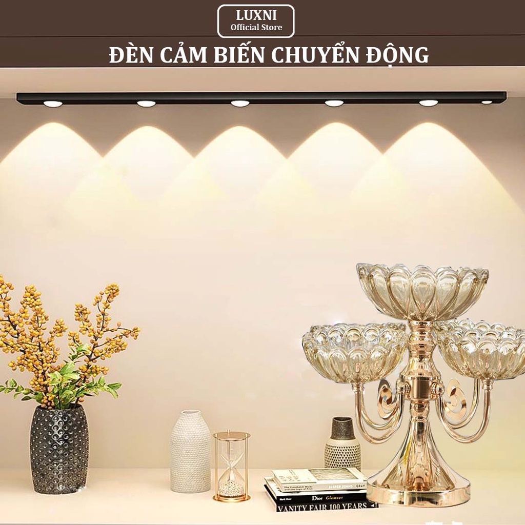 Đèn led thông minh Luxni cảm biến cơ thể người siêu mỏng, cảm biến ban đêm, trang trí nhà cửa, gian bếp