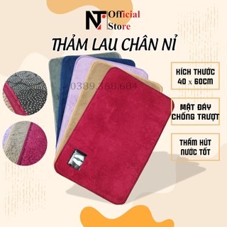 Thảm Lau Chân Chùi Chân Nhà Tắm chống trượt cao cấp đế cao su, thảm lau chân nỉ hút nước, thảm 40 x 60 cm - NT Store