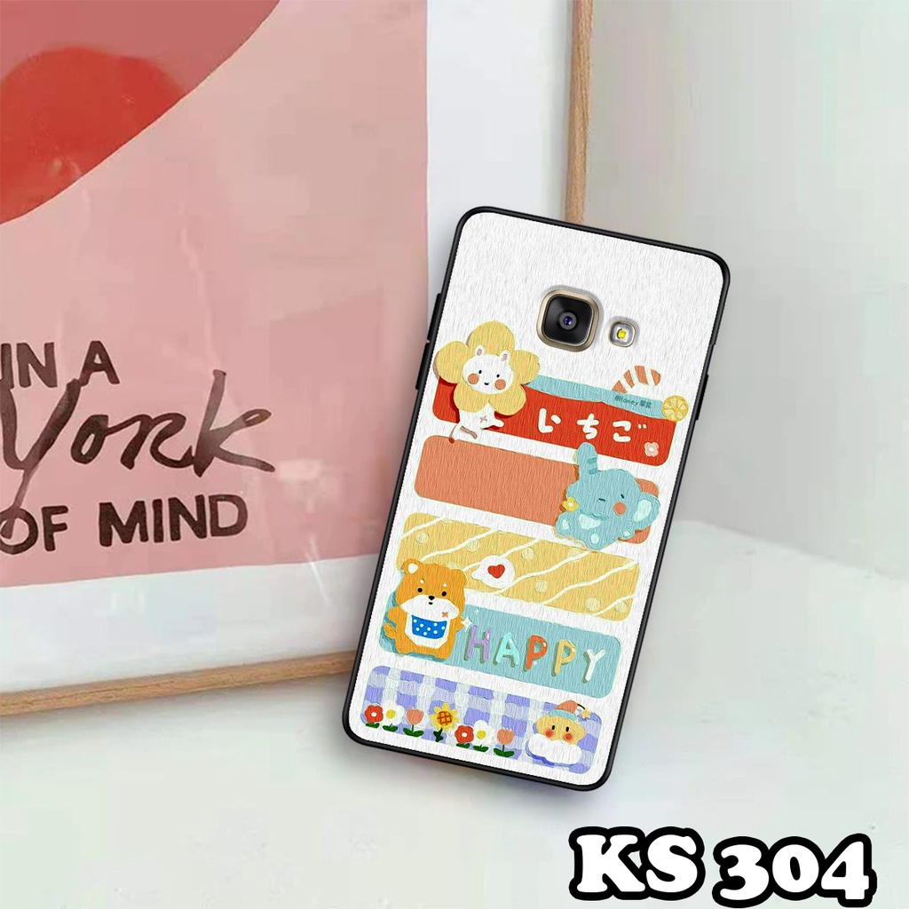 Ốp lưng Samsung A7 2016 - A5 2016 - A3 2016 - Ốp in hình Gấu&amp;Thỏ siêu xinh - Lưng nhám viền TPU chống trầy xước