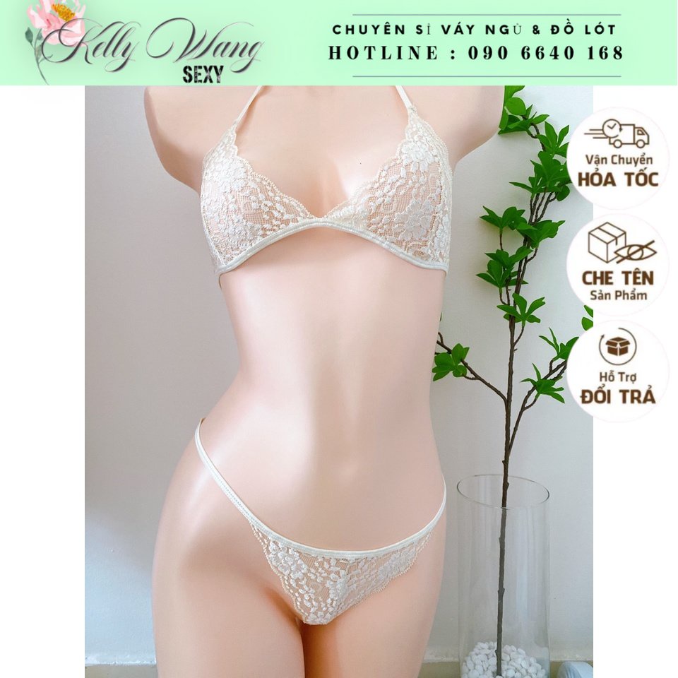 [KELLYWANG] BK072 - Set bộ bikini ren 2 mảnh lọt khe sexy, quyến rũ