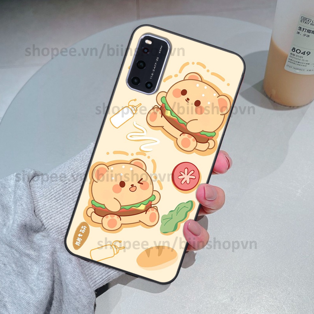 Ốp Vivo V19 in hình gấu chocolate kẹo ngọt siêu đẹp siêu xinh
