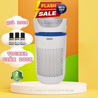 Máy lọc không khí diệt khuẩn 99% Homedics AP-T20 HT Beauty, lọc 360 độ bằng mang lọc Hepa, diện tích lọc 75M²