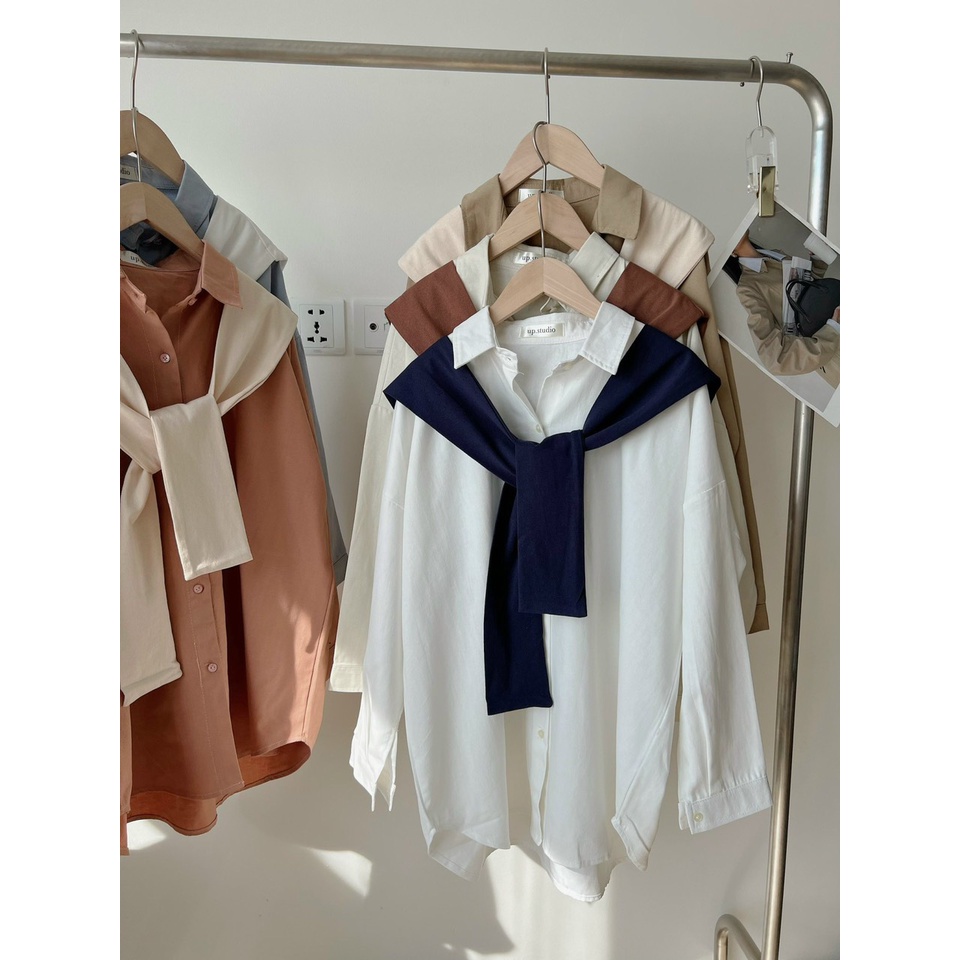 Khăn choàng/khoác mix kèm áo thun, sơmi phong cách ulzzang Hàn Quốc màu vintage