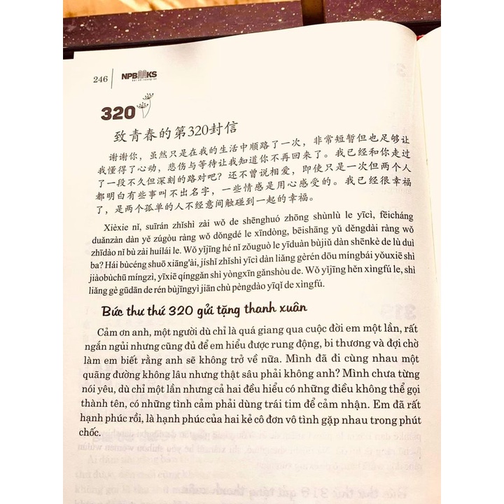 Combo Sách - 999 bức thư viết cho chính bạn + Gửi tôi thời thanh xuân - Song ngữ Trung Việt có audio nghe