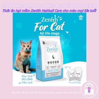 ĐỒ ĂN HẠT MỀM CHO MÈO MỌI LỨA TUỔI ZENITH - THỨC ĂN HẠT MÈO ZENITH HAIRBALL CARE (KÈM ẢNH SẢN PHẨM THẬT)AẠ