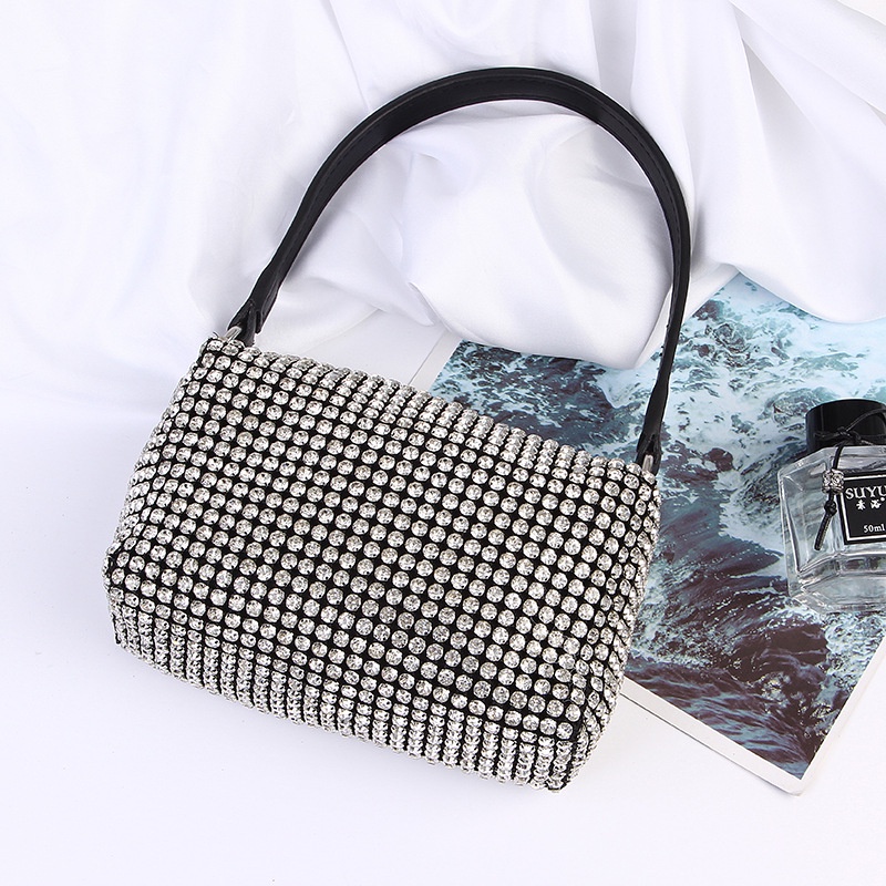 Túi xách nữ rhinestone đính đá size 18 xinh xắn chanh sả