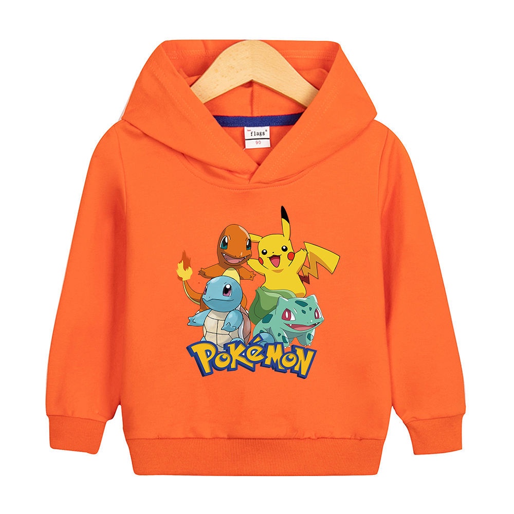 Áo Hoodie Tay Dài Dáng Rộng In Hoạt Hình Pokemon Pokémon Thời Trang Thu Đông 2022 Cho Bé