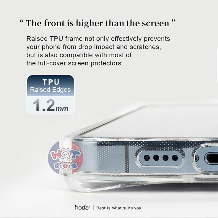 Ốp lưng kính cường lực HODA Crystal Pro IP 14 Pro Max / 14 Pro chính hãng