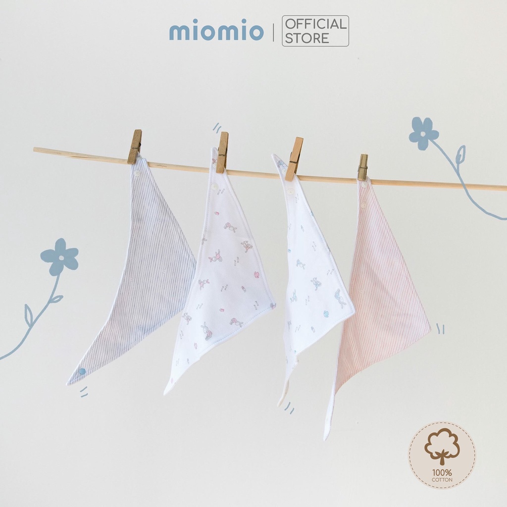 Yếm Tam Giác Miomio dành cho bé trai bé gái, chất liệu 100% cotton - Freesize