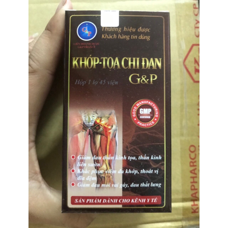 Khớp Toa Chi Đan G&P - Hết đau thần kinh tọa, thần kinh liên sườn, đau mỏi vai gáy, đau thắt lưng, viêm đa khớp