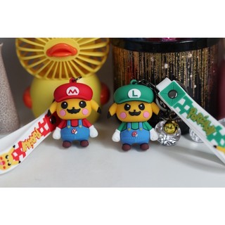 Móc khoá Mario Pikachu xinh xắn đáng yêu