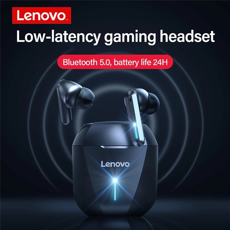 Tai Nghe Nhét Trong Không Dây Bluetooth 5.0 Chống Nước IPX5 Dùng Chơi Game Lenovo XG01 Tws