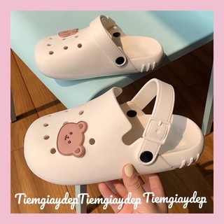 Dép sục nam nữ,dép cross hình Gấu siêu cute đế 3.0cm