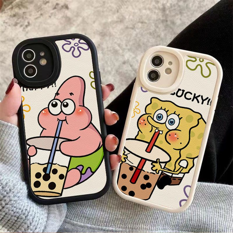 ️ Ốp lưng Hoạt hình Đơn giản Trọn gói Bao đựng Điện thoại SpongeBob SquarePants Bảo vệ chống bám vân tay chống rơi Vivo Y20 Y11 Y20i Y20s Y30 Y95 Y21 Y21S Y91 Y91C Y12S Y15 Y15S Y15A Y12