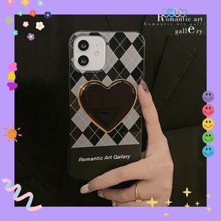 [XẢ KHO] Case ốp lưng iphone đen 🎩 + giá đỡ trái tim đen huyền bí 🖤 (7/8/7+/8+/x/xs/xs max/11/12/13/pro/promax)