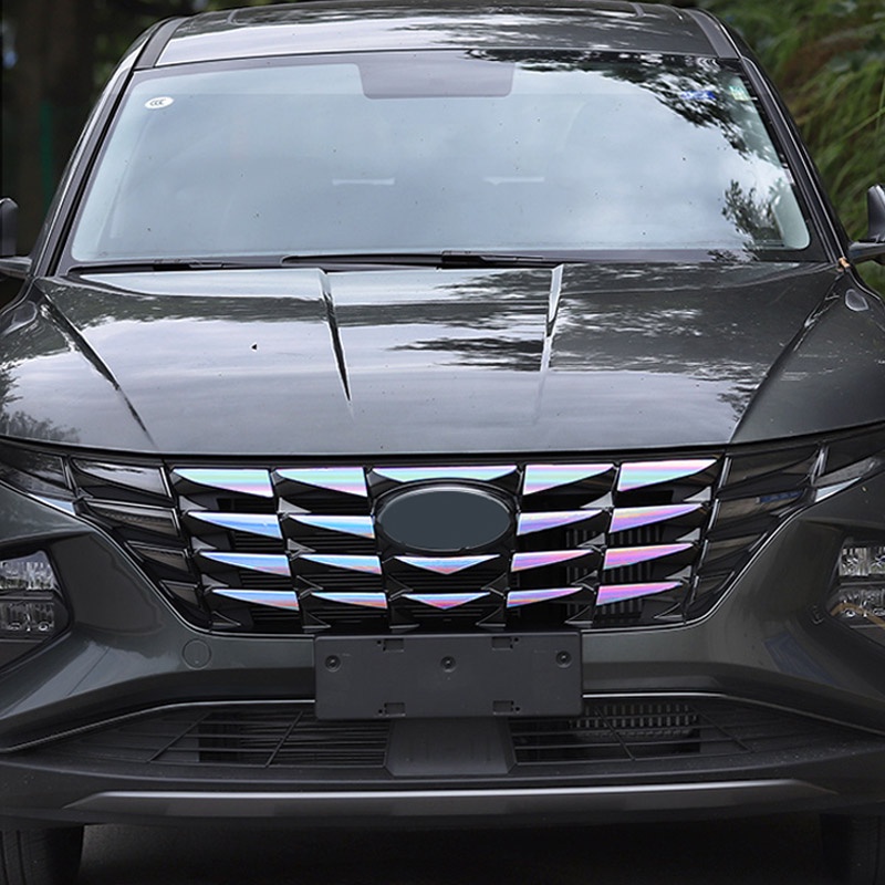 Miếng Dán Trang Trí Lưới Tản Nhiệt Trước Nhiều Màu Tùy Chọn Cho Hyundai Tucson NX4 2021 2022