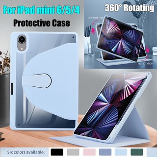 Dành cho ipad mini 6 8.3 "a2568 vỏ máy tính bảng cho ipad mini 5 4 7.9" thời trang 360° vỏ đứng xoay vỏ bảo vệ lật acrylic trong suốt cao cấp