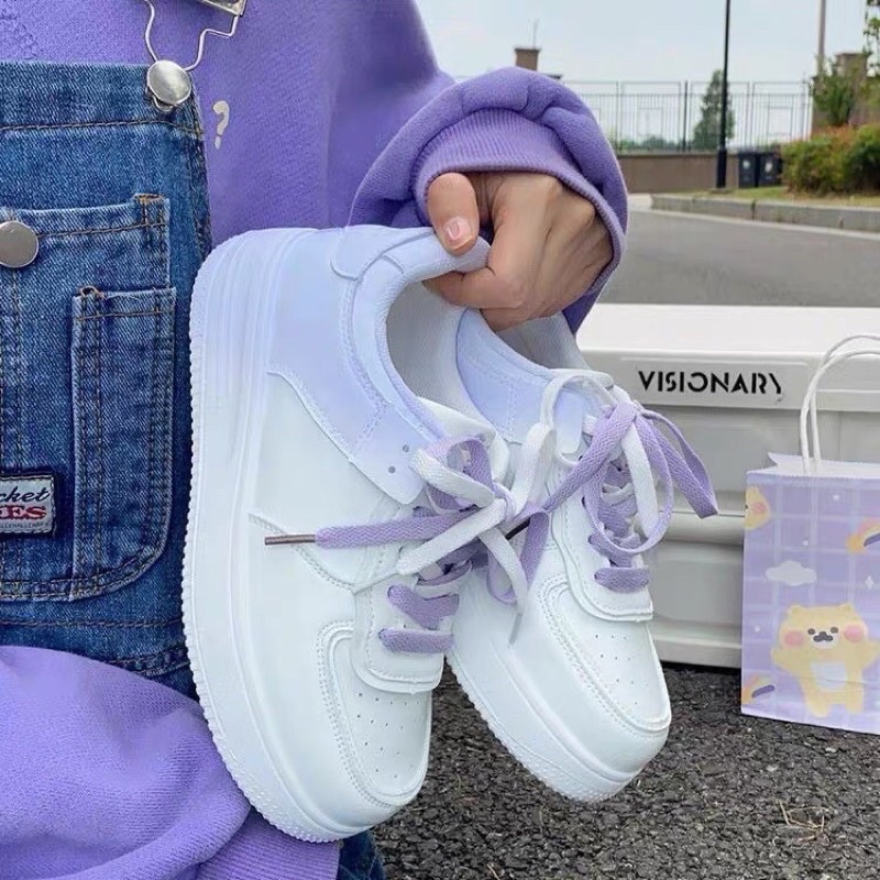 Giày Thể Thao Độn Đế Sneaker 3 màu Pastel 2022